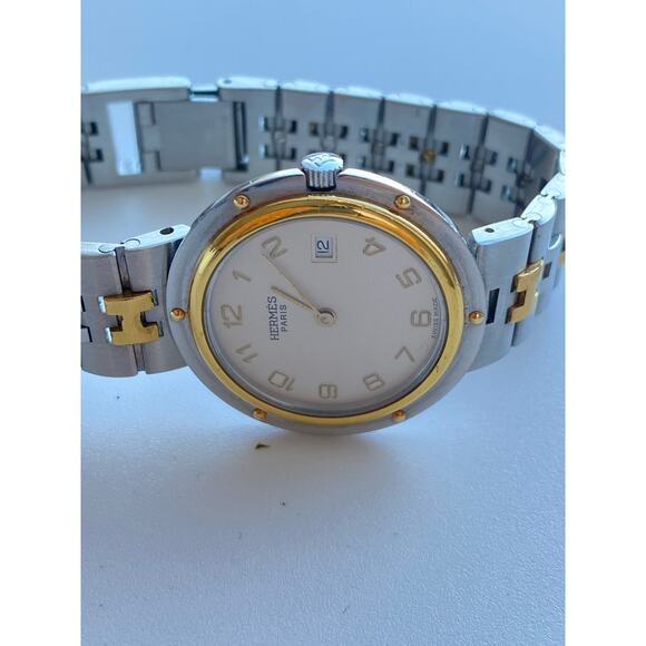 Authentic Hermès Two-Tone Stainless Steel Watch - Picture 3 of 12